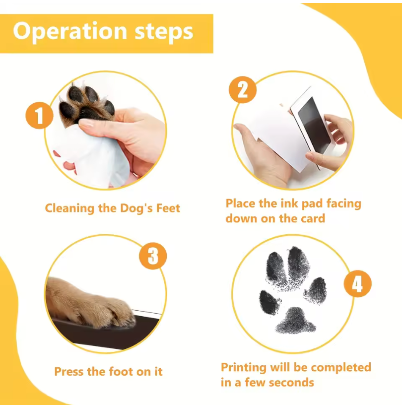 Paw Print Clean Touch Ink Pad