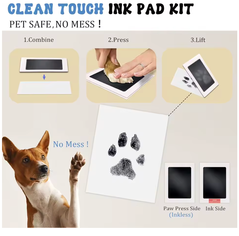 Paw Print Clean Touch Ink Pad